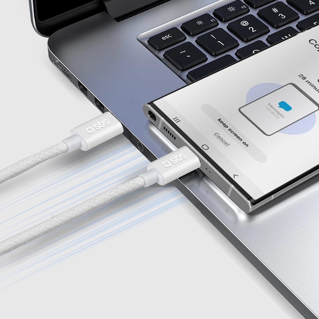 Kabllo USB-C në USB-C SBS TECABLETISSUETCCG, 1.5m, 60W, Gri Kabllo USB-C në USB-C SBS TECABLETISSUETCCG, 1.5m, 60W, Gri