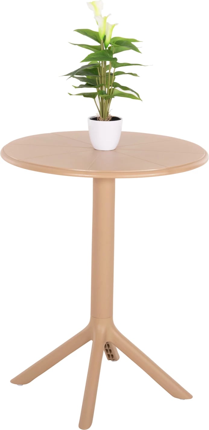 Tavolinë rrethore polipropileni TERRIN FH6124.14 kapuçino Φ61x77Hcm