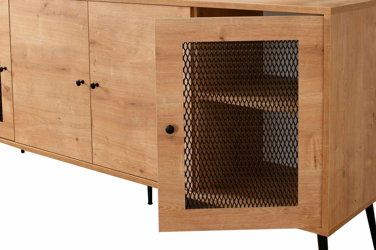 Konsolë Hanah Home, Wire, ngjyrë lisi