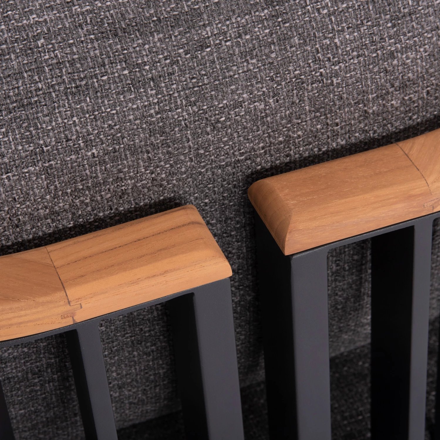 Karrige ngrënieje alumini Eternity, ngjyrë antracit, jastëkë gri, 64x65x68.5cm