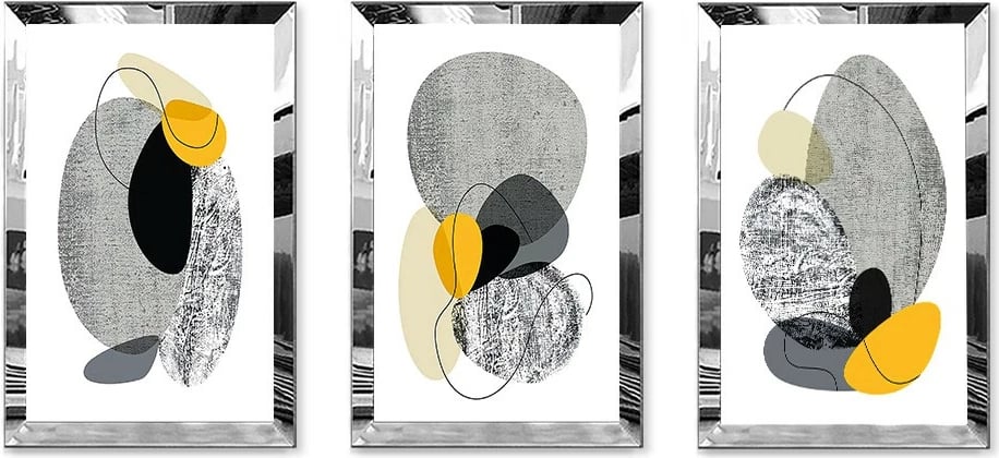 Pikturë dekorative MDF-Plexiglass (3 copë), Wallity, Huhu407, 30x40