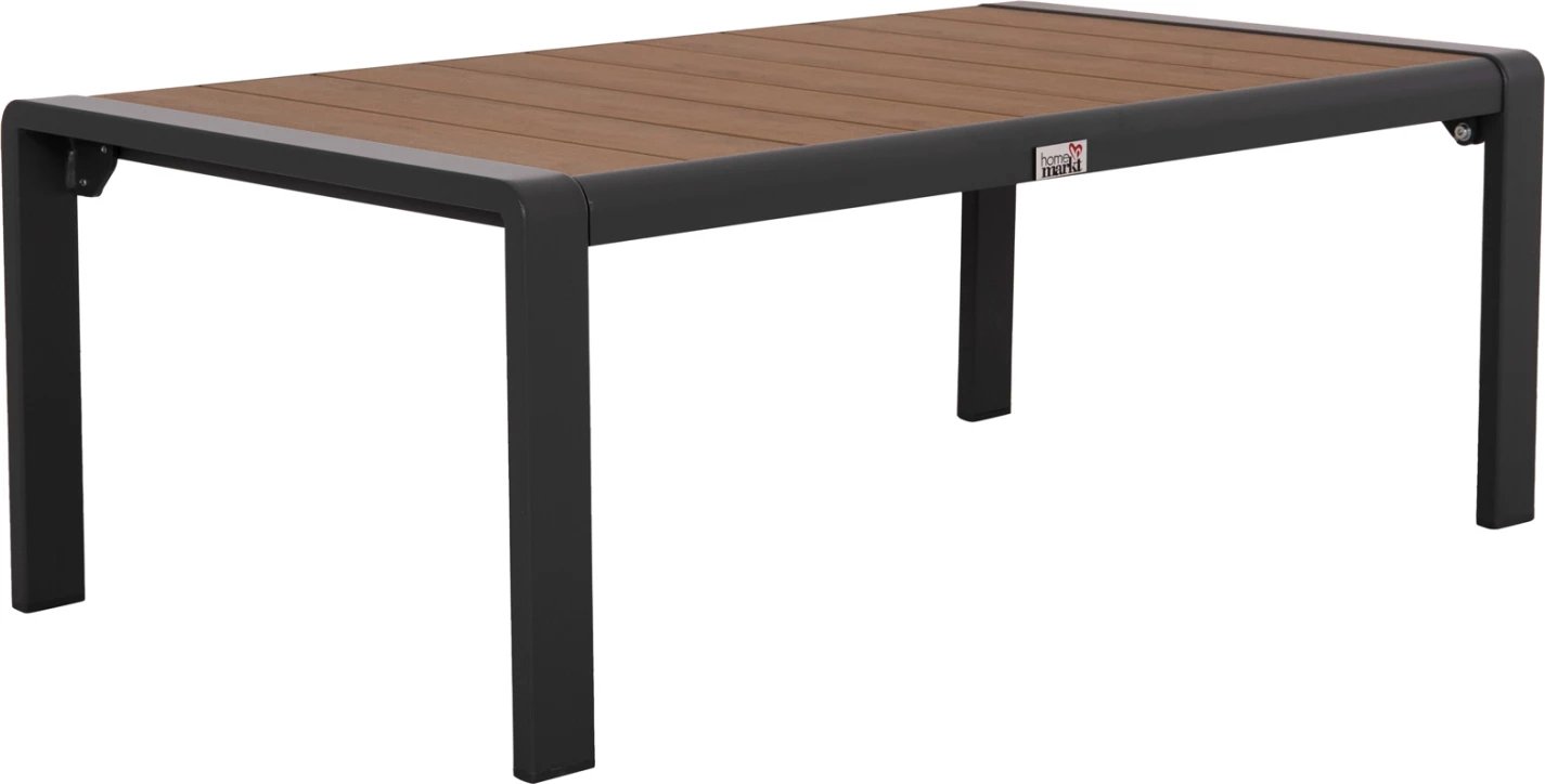 Tavolinë anësore për shezlong, alumin, ngjyrë gri e errët, polywood, BENTRY FH6276.03, 100x56x35cm