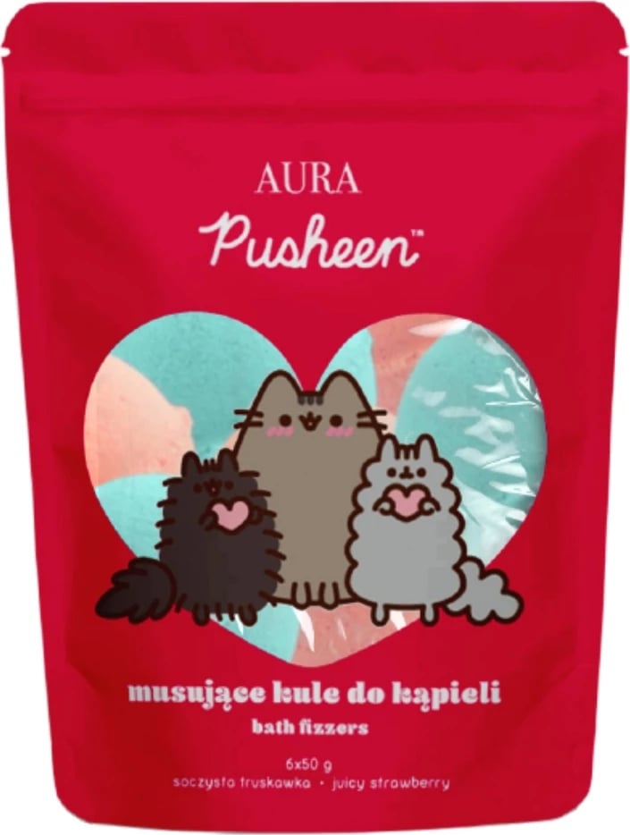 Bombola për banjë Pusheen Juicy Strawberry 6x50g