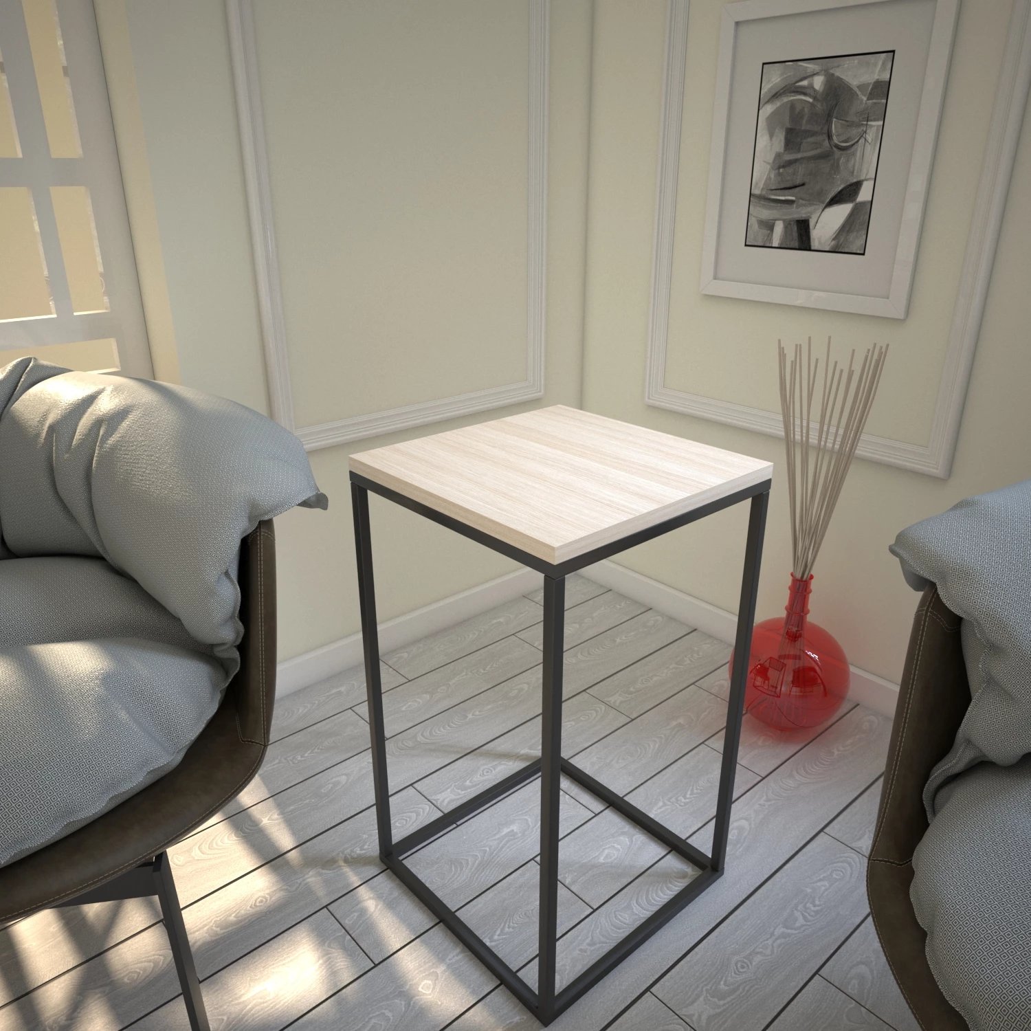 Tavolinë anësore Hanah Home, ngjyrë lisi, Pure