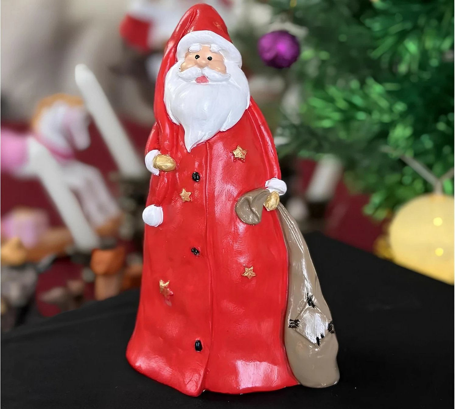 Objekt dekorativ Evila Originals, i kuq, CY0671, 9x9x20cm