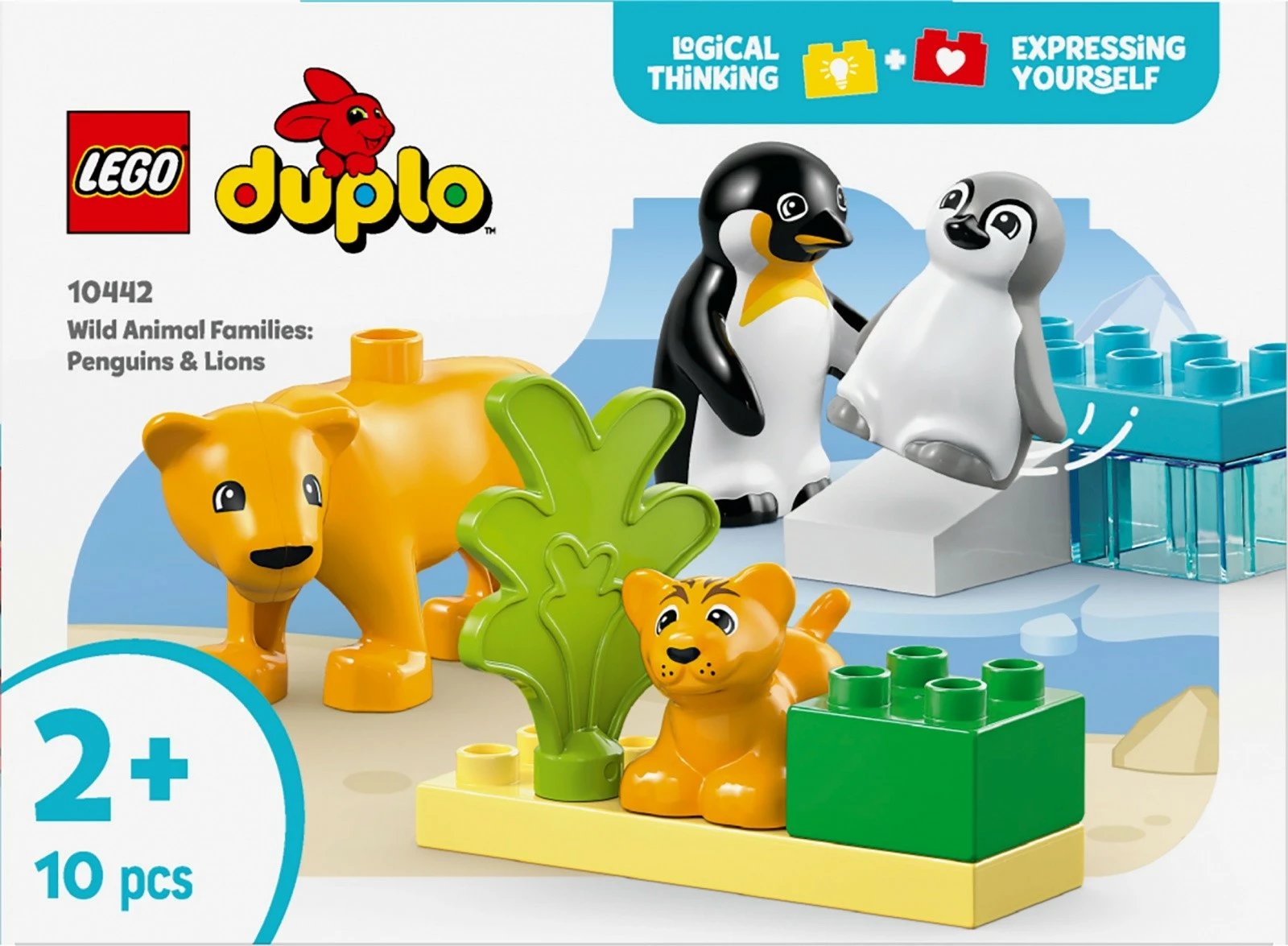 Set lodrash LEGO DUPLO 10442 Wild Animal Families: Penguins & Lions, 10 pjesë, për fëmijë 2+ Set lodrash LEGO DUPLO 10442 Wild Animal Families: Penguins & Lions, 10 pjesë, për fëmijë 2+