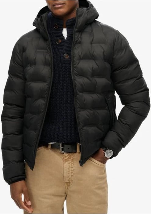 Jakne Superdry për meshkuj, e zezë