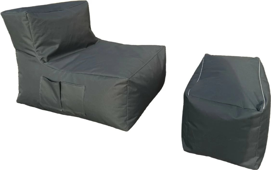Set bean bag (2 copë), Atelier del Sofa, XXL Sedir, ngjyrë gri