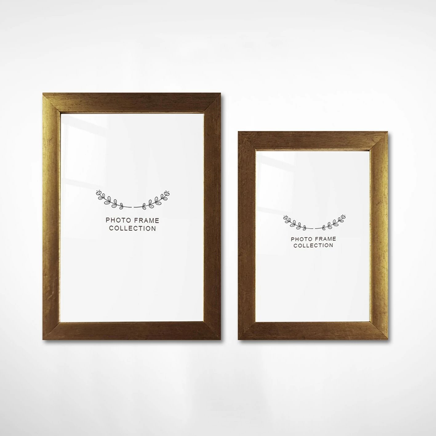 Set kornizash për foto, ngjyrë ari, Aberto Design, 2AFC1003_1015-1318, 2 copë