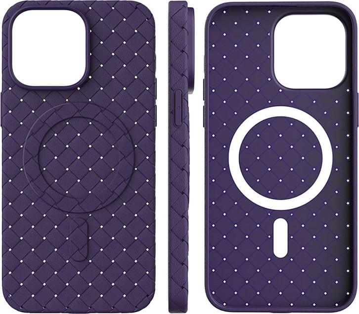 Mbështjellës Hurtel Woven Case për iPhone 15 Pro, MagSafe, vjollcë