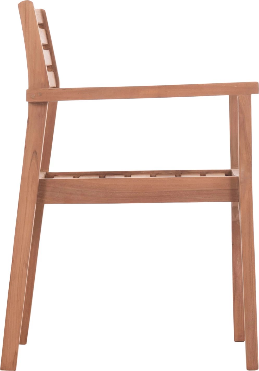 Karrige ngrënie për jashtë Ermioni, dru tik natyral, 60x59x84cm