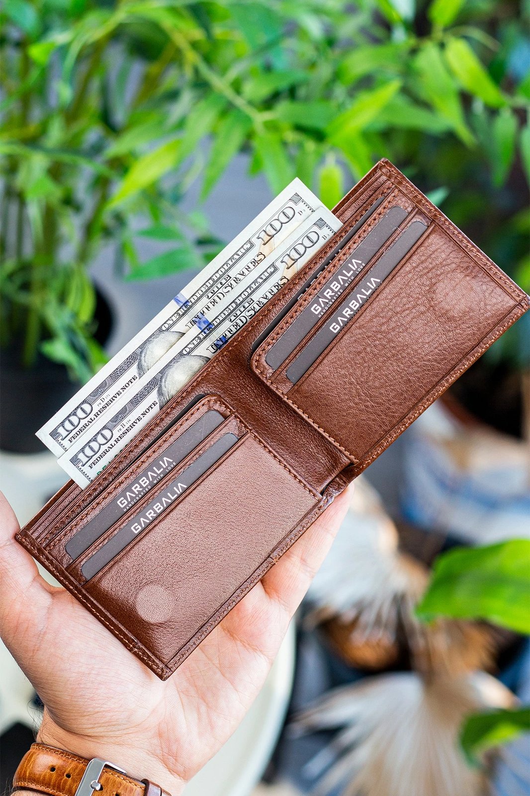 Portofol për burra, lëkurë natyrale, ngjyrë kafe e hapur, Zoozie Bags, David