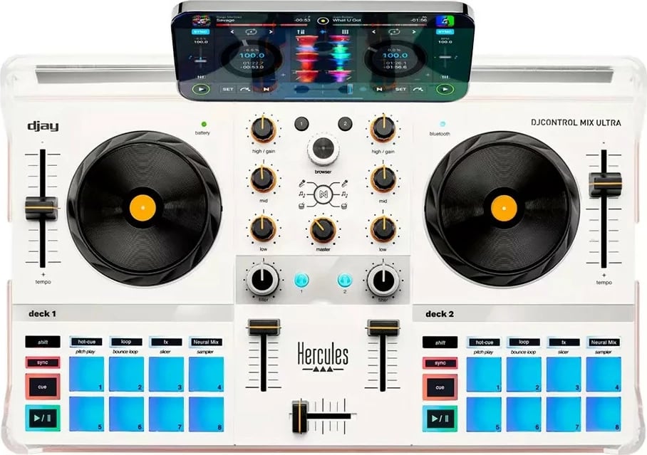 Kontrollues DJ Hercules DJ Control Mix Ultra, i bardhë