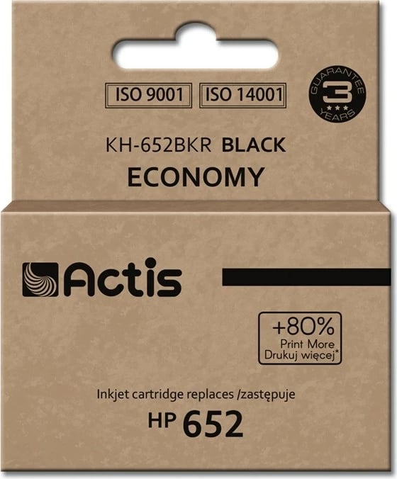 Ngjyrë zëvendësuese Actis KH-652BKR për printerë HP, e zezë 