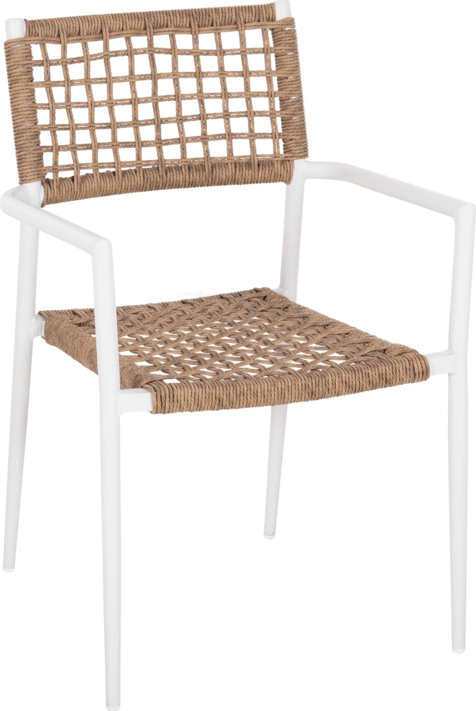 Karrige TRILAN FH6044.01 alumini, e bardhë, ratan sintetik, natyral, 55.5x55x84H cm
