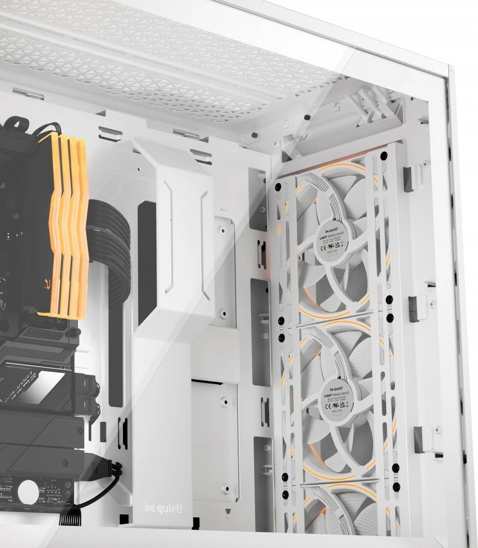 Kasë, be quiet!, Shadow Base 800 FX BGW64, Midi Tower ATX/E-ATX me ARGB, 4x 140mm fan, xham i kalitur, USB-C, e bardhë