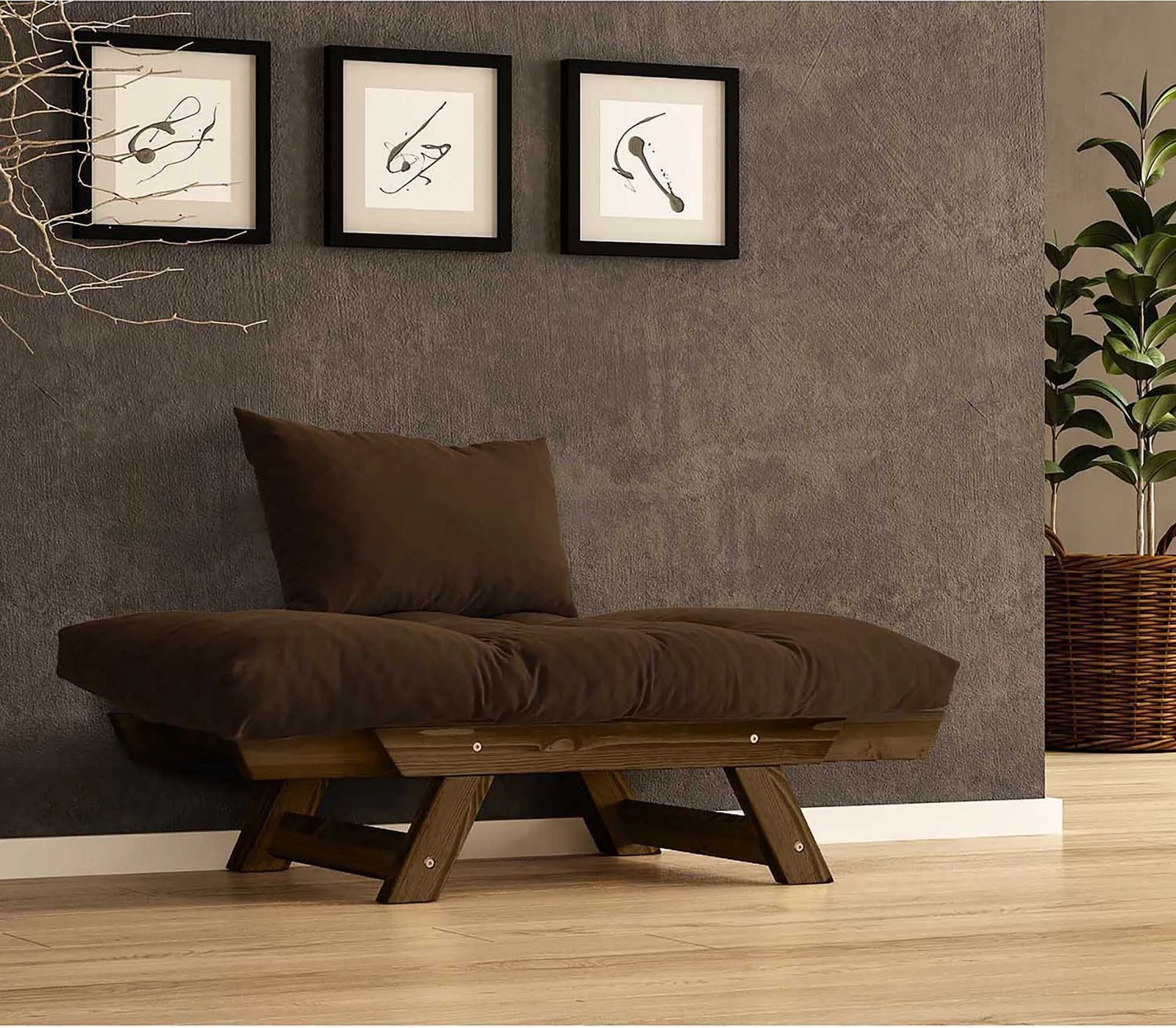 Karrige një vend për kopsht, ngjyrë arre-kafe, Skye Decor, CPT8134-140