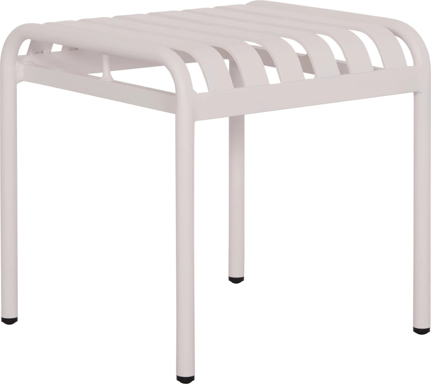 Stool i shkurtër alumini RACHEL, ngjyrë e bardhë, FH6340.02, 45x45x46cm