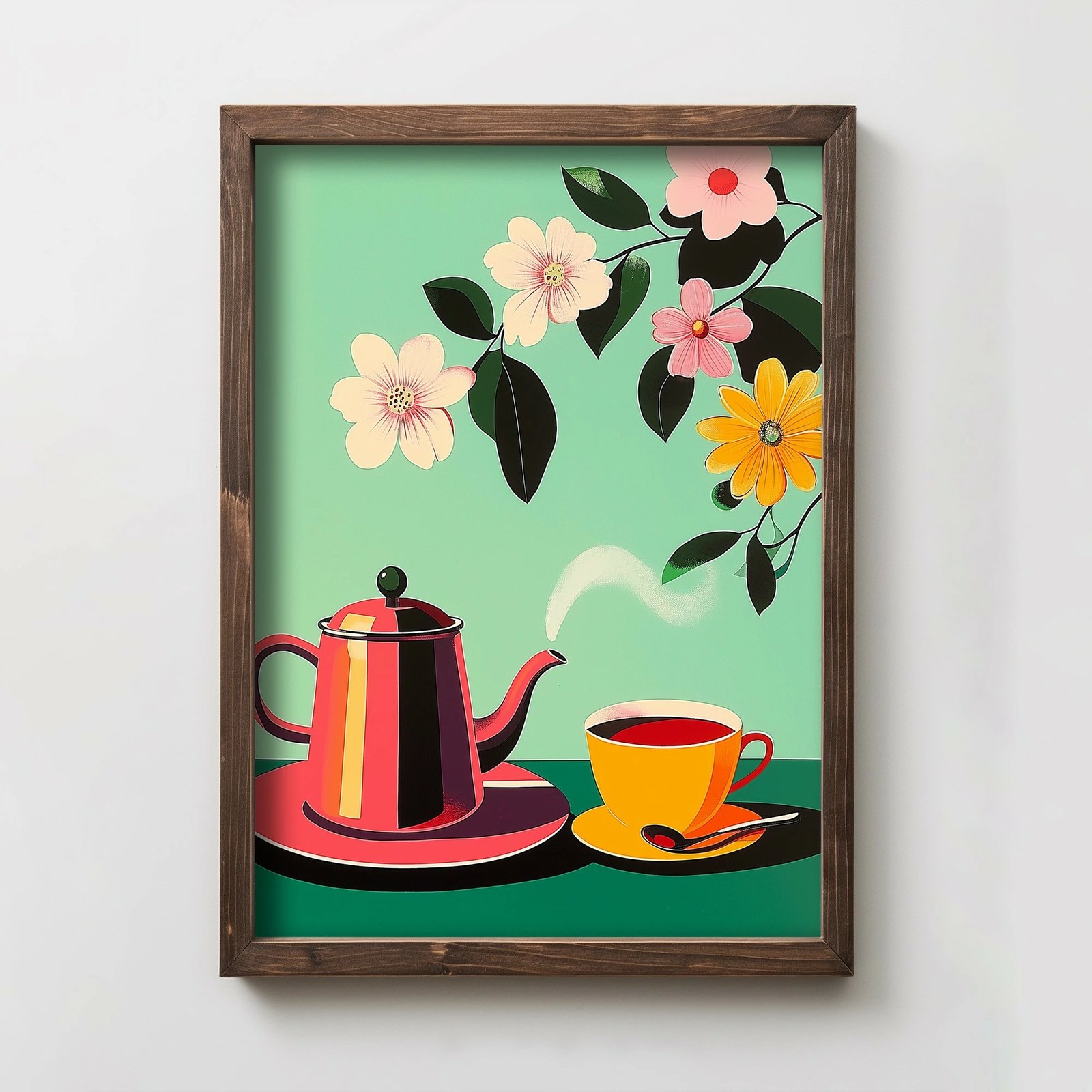 Pikturë dekorative me kornizë MDF, Wallity, TUN024-L, shumëngjyrëshe, 35x47x2 cm