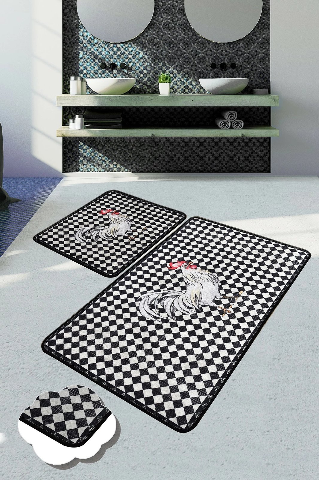 Set tapetash për banjo, Mijölnir, dizajn me gjel, 2 copë