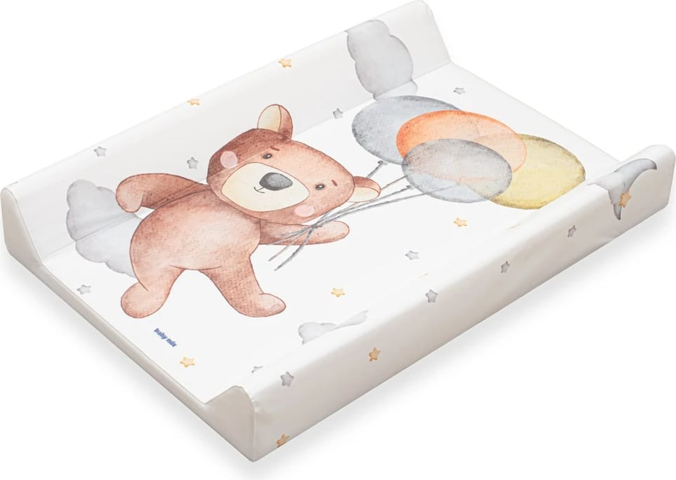 Jastëk ndërrimi me bazë të fortë, Baby Mix Bear, 47x70 cm, rozë