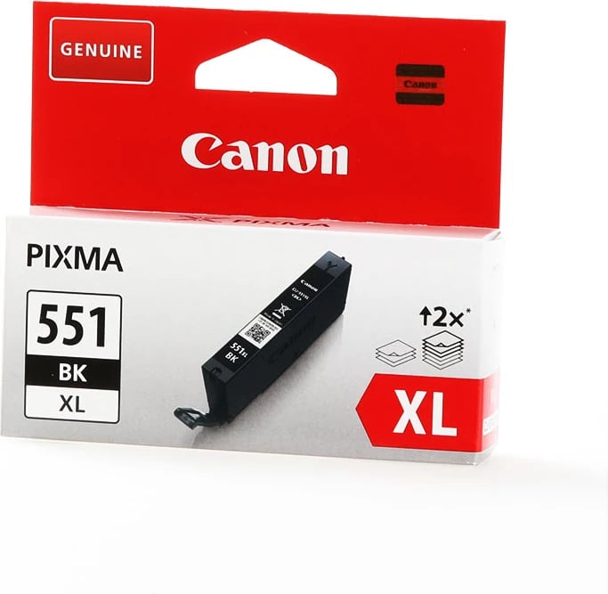 Kasetë boje, Canon, CLI-551BKXL (6443B001), 11 ml, rendiment deri 5530 faqe, XL, e zezë