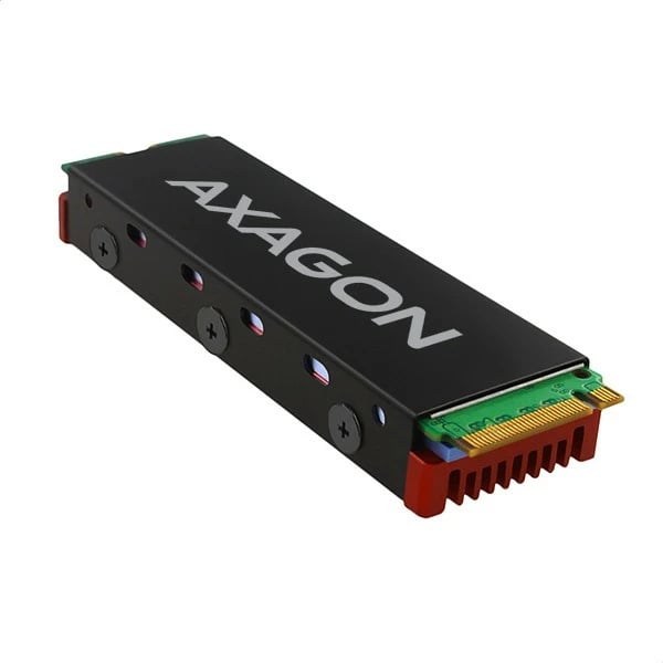 Ftohës pasiv për SSD M.2 AXAGON CLR-M2, alumini, me jastëkë termikë silikoni, i kuq