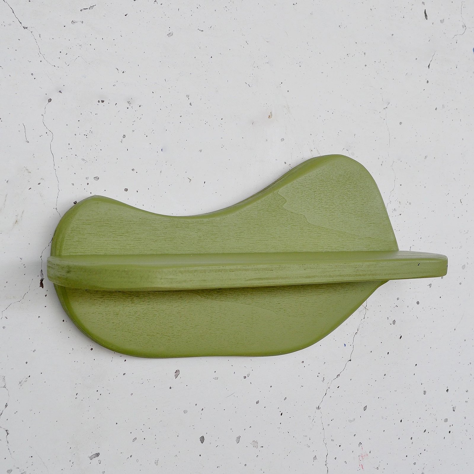 Raft dekorativ prej druri për mur, ngjyrë e gjelbër e çelët, Skye Decor, Meh224