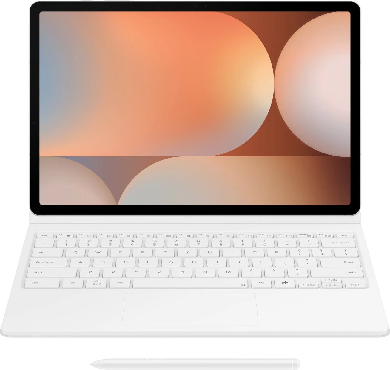 Mbështjellës tastierë Samsung EF-DX825, QWERTZ, gjermanisht, Touchpad, Galaxy Tab S10+ / S9+ / S9 FE+, bardhë