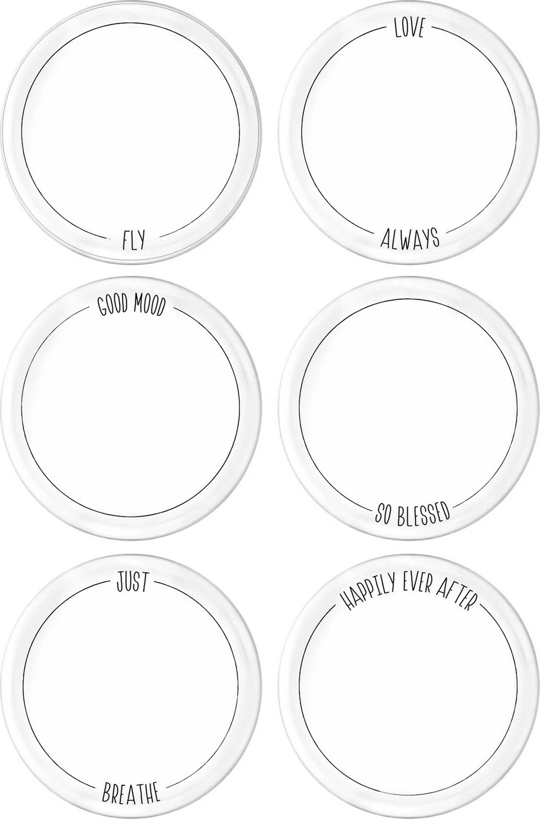 Set pjatash ëmbëlsirash qeramike (6 copë), Hermia, DLY001