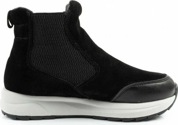 Çizme të shkurta lëkure për femra Scholl, të zeza