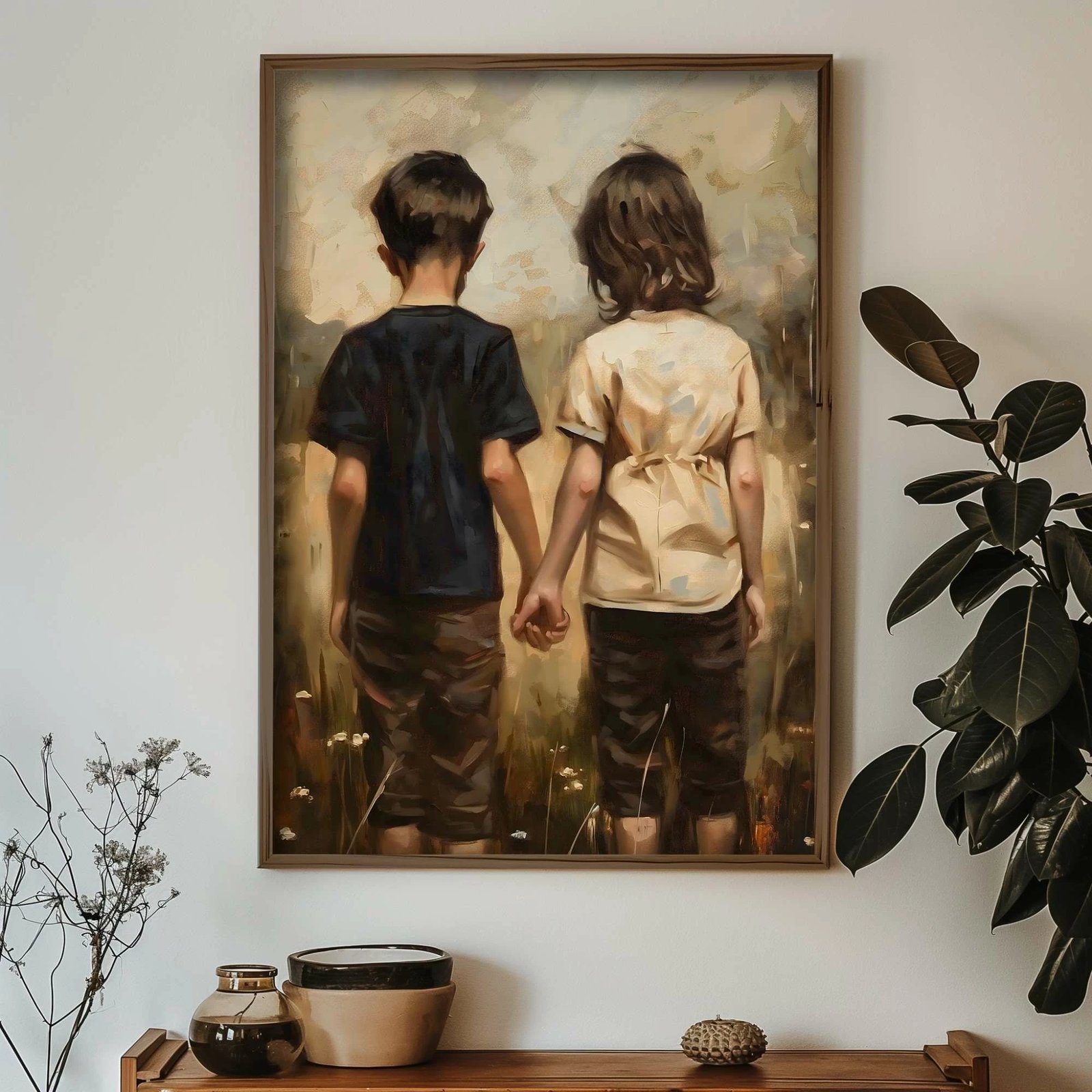 Pikturë dekorative me kornizë MDF, Wallity, GE237-L, shumëngjyrëshe