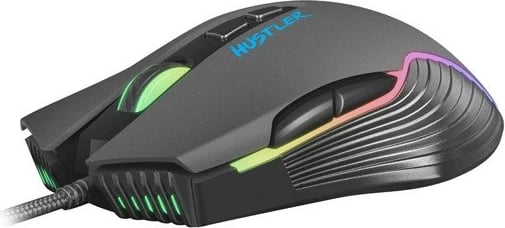 Maus gaming Fury Hustler NFU-1698, 6400 DPI, me ndriçim RGB, i zi