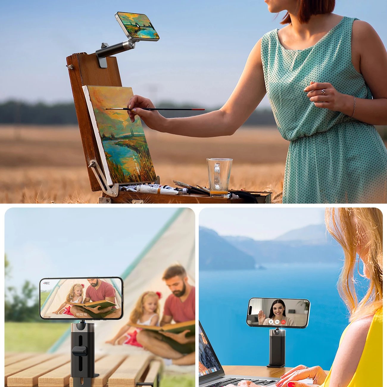 Mbajtës magnetik udhëtimi për telefon Joyroom JR-ZS413, për telefona 4.7-7.0", i zi