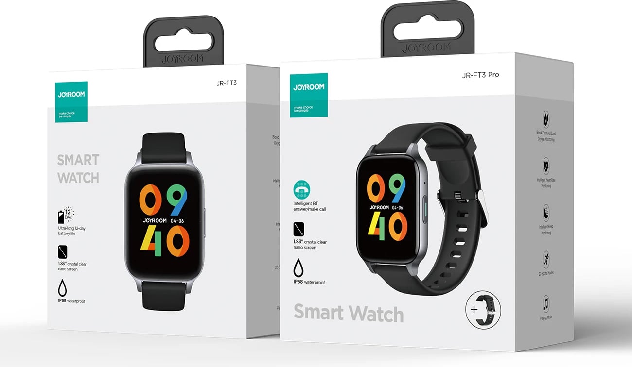 Smartwatch Joyroom Fit-Life JR-FT3 Pro, Bluetooth 5.1, 64MB, IP68, E zezë