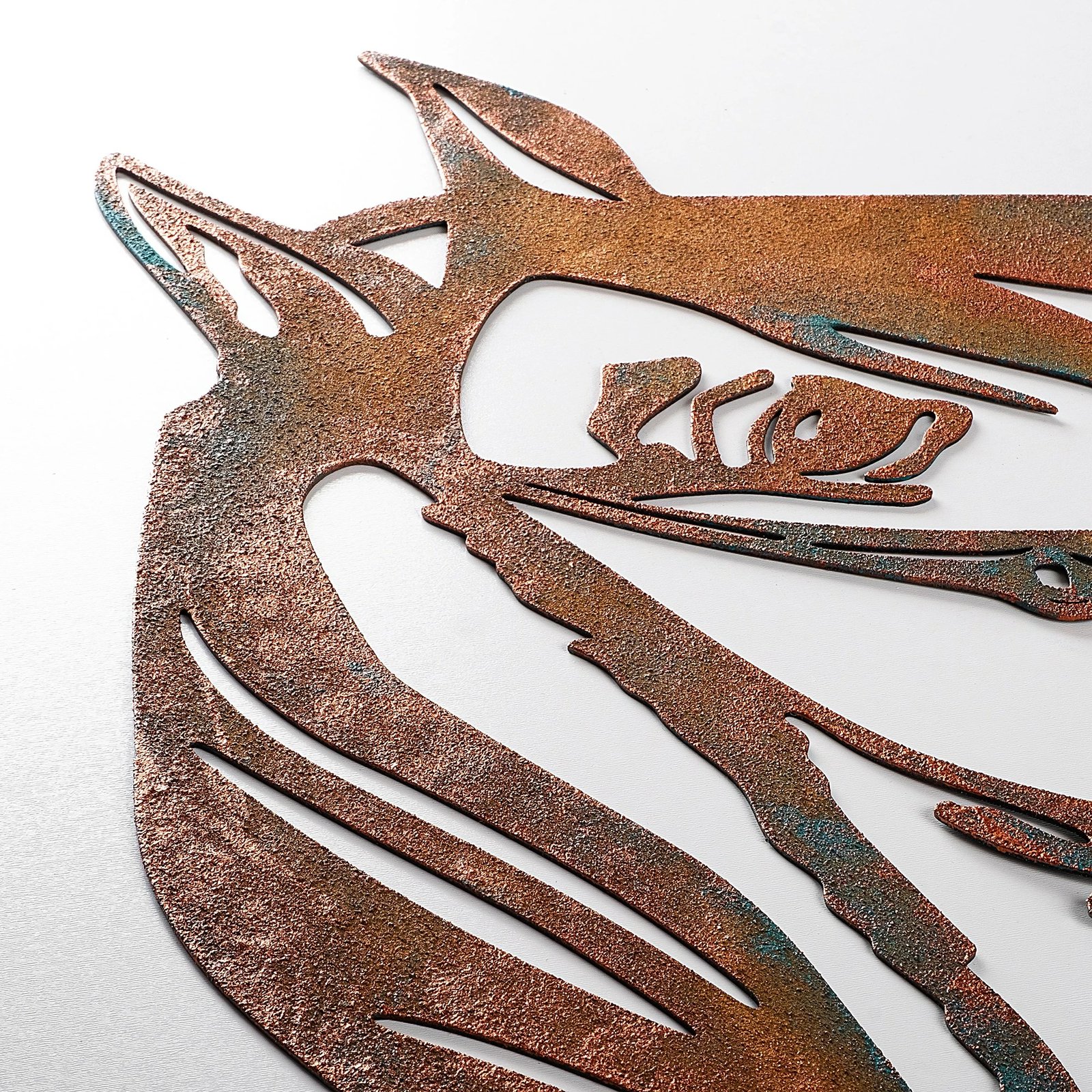 Aksesor dekorativ metalik për mur, Wallity, kuaj, shumëngjyrësh