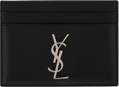 Mbajtëse kartelash Saint Laurent, e zezë