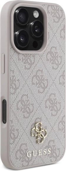 Mbështjellës Guess 4G Small Classic MagSafe për iPhone 16 Pro Max, Rozë