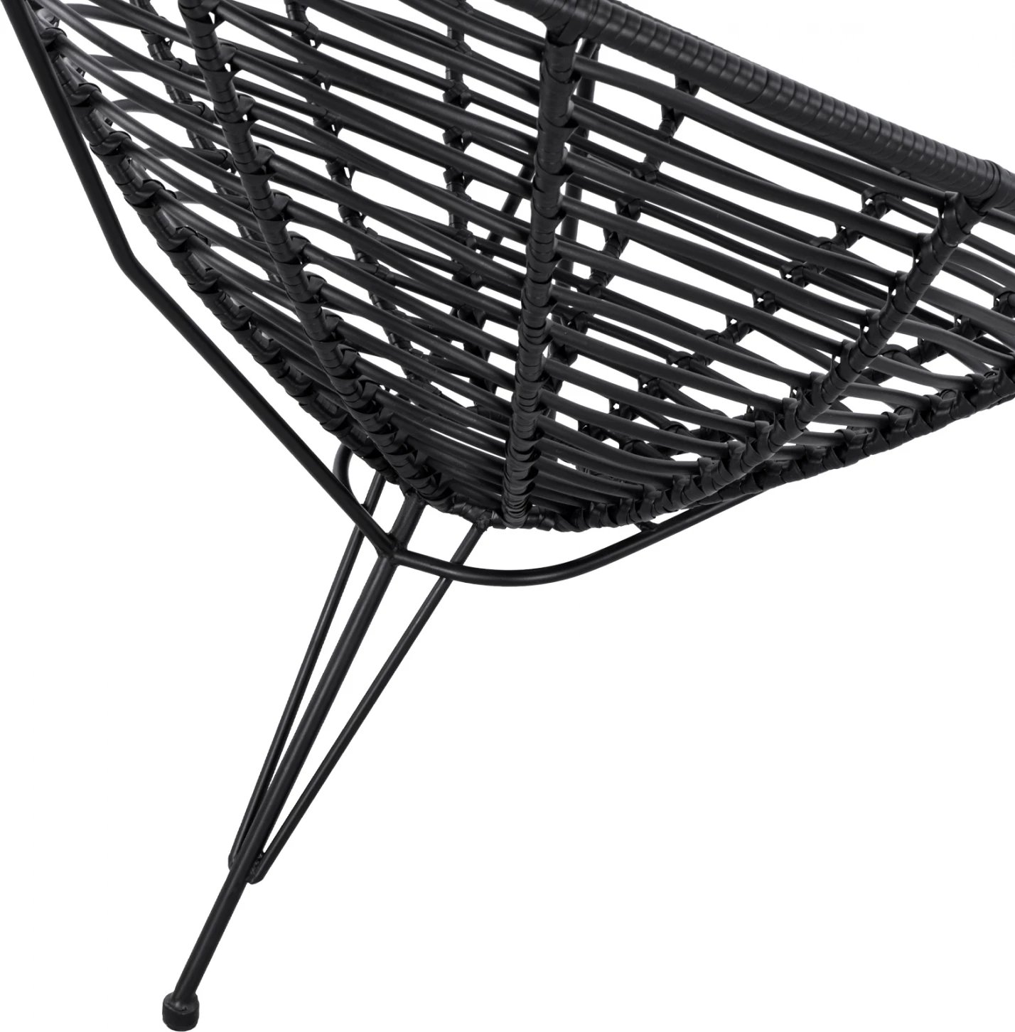 Karrige ALLEGRA, tipi fole, metalike, thurje, ngjyrë e zezë, 73x83x86 cm