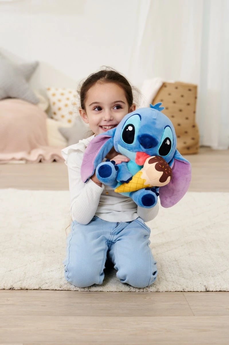 Lodër pelushi Simba Stitch me akullore, 25 cm, multikolor