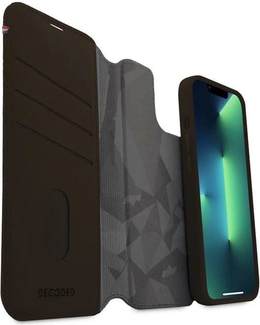Mbështjellës Decoded Detachable Wallet për iPhone 14 Plus, lëkurë, MagSafe, Kafe