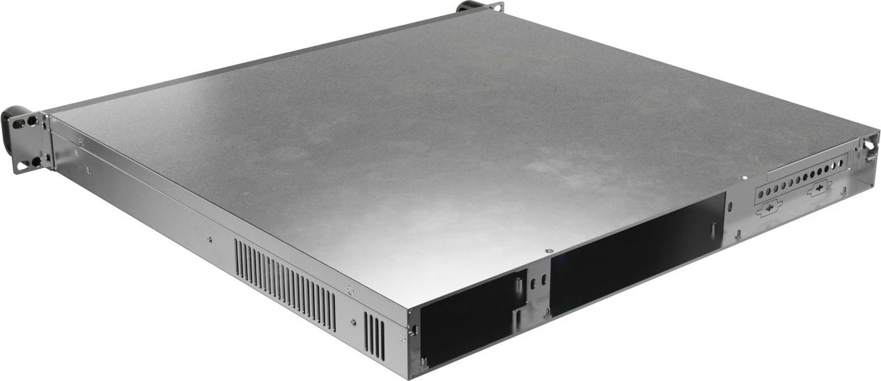 Kasë serveri RACK 19" 1U, Lanberg SC01-4201-10B, ATX/Micro ATX/ITX/SSI-CEB, PSU FLEX, 4x40mm PWM, 2x3.5" ose 2x2.5", 420mm, USB 3.0 x2, e zezë metal