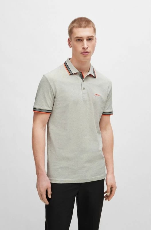 Maicë polo Boss për meshkuj, e hirtë