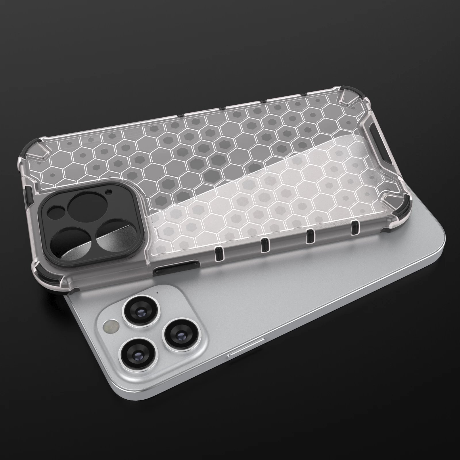 Mbështjellës Hurtel Honeycomb për iPhone 14 Pro Max, i zi