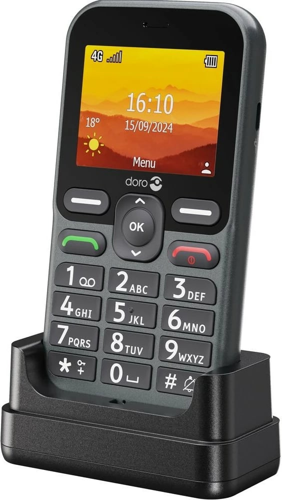 Celular Doro Leva L10, 6.1 cm, 2 MP, 1150 mAh, Ngjyrë e zezë