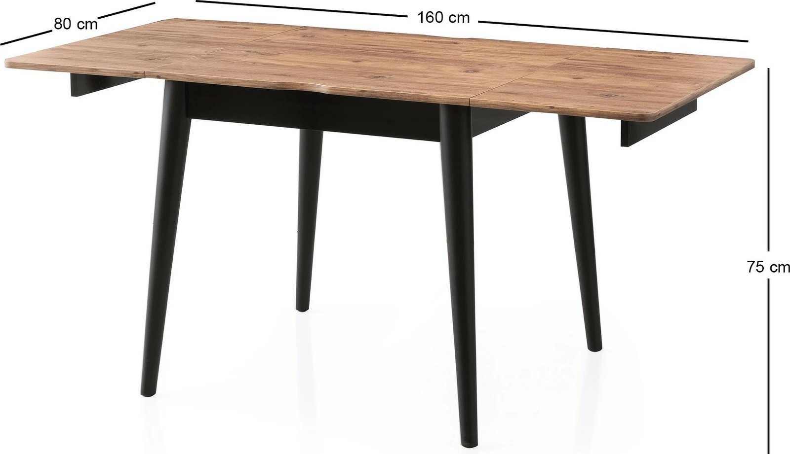 Tavolinë ngrënieje zgjatëse Skye Decor, Totem - 3043, ngjyrë Atlantic Pine