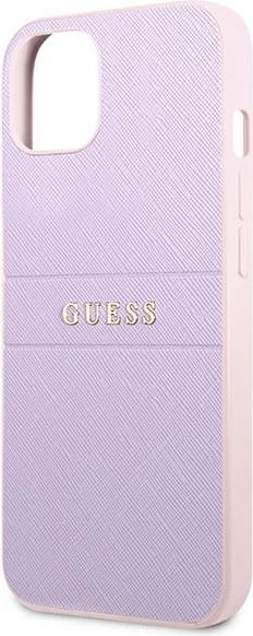 Mbështjellës Guess GUHCP13SPSASBPU për iPhone 13 mini, Saffiano, vjollcë