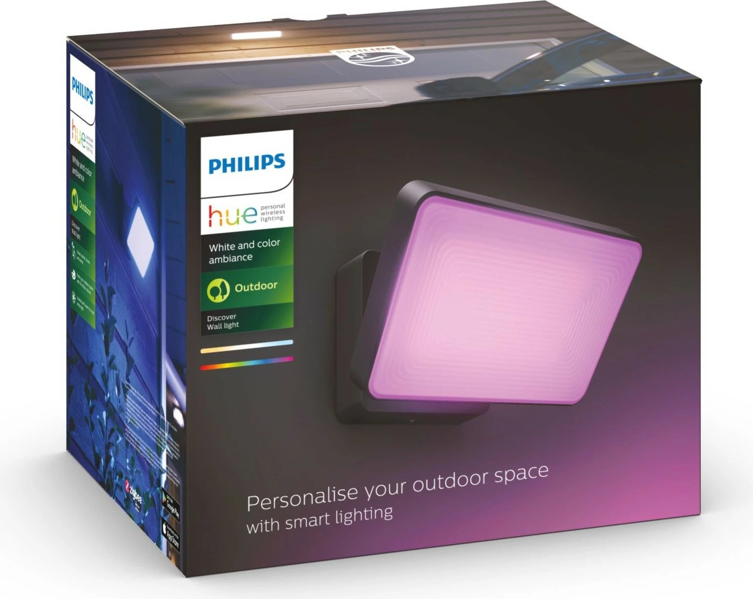 Dritë muri Philips Hue Discover, LED, e zezë Dritë muri Philips Hue Discover, LED, e zezë