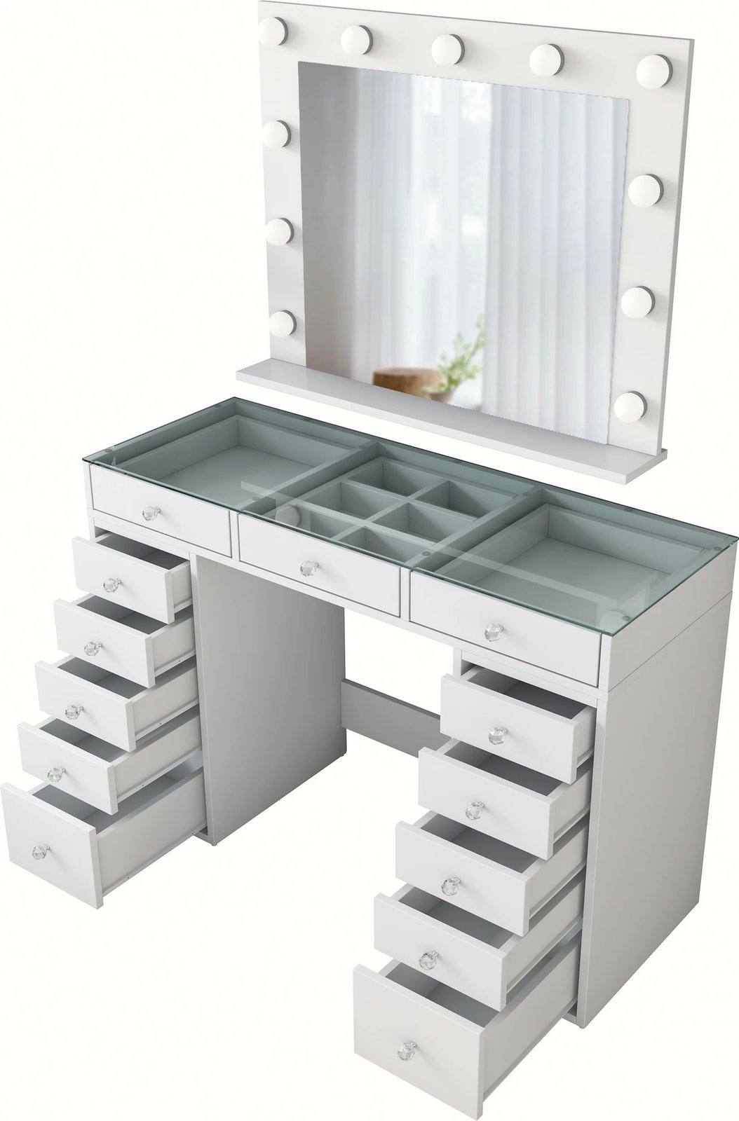 Tavolinë grimi, ngjyrë e bardhë, Skye Decor, BJ118 - 2789