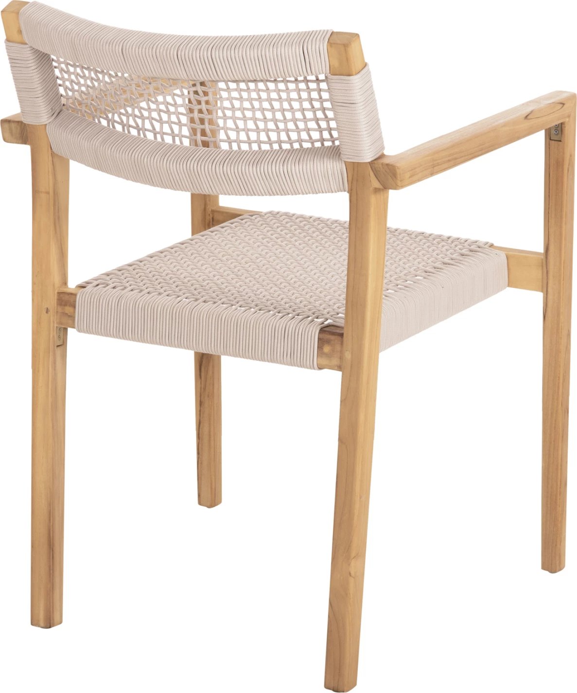 Karrige CHARLOTTE FH9637.07 dru TEAK natyral & litar bezhë 58x61x81Hcm